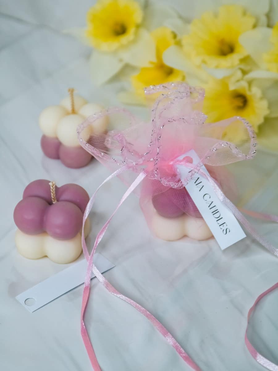 Marturii Botez lumanare Bubble - saculet & eticheta - imagine 5